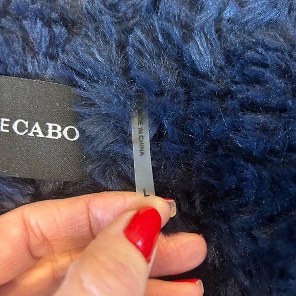 Gorgeous Dolce Cabo Midnight Blue Faux Fur Vest❤️L - Picture 12 of 14